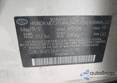 2018 Hyundai Sonata Sel from USA, damaged, VIN 5NPE34AF1JH605799